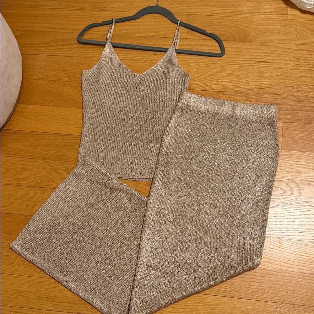 Wildfox Sparkling Knit Tank and Skirt Set